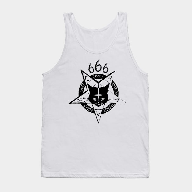 Evil Cat Tank Top by ElectricDreamz